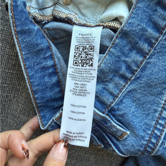 FRAME Denim High'N'Tight Wide Leg in Stearnlee Wash - Sz 27 - Picture 10 of 15